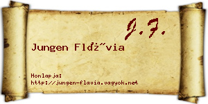 Jungen Flávia névjegykártya